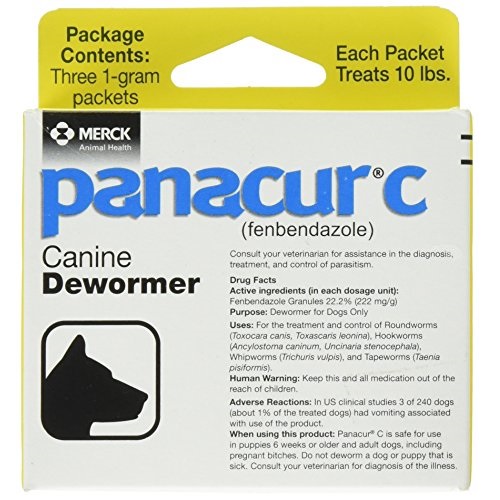 Panacur 狗狗驅蟲葯， 3包裝，現僅售$7.79，免運費！