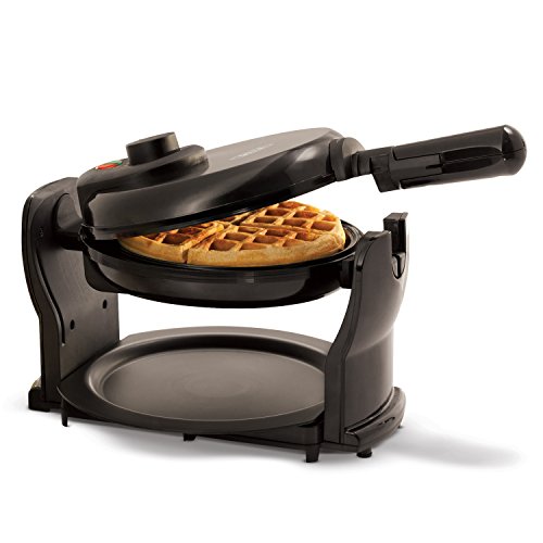 BELLA (13591) Classic Rotating Non-Stick Belgian Waffle Maker with Removeable Drip Tray & Folding Handle, Pro Black, Only $16.99