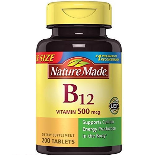 Nature Made Vitamin B12 500 mcg. Tablets Value Size 200 Ct, Only $8.24