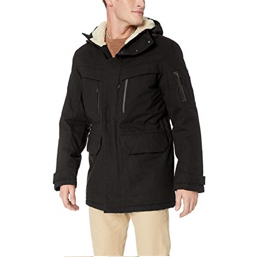 Lacoste Men's Twill Polyester Hooded Artic Parka, Only $76.47, free shipping