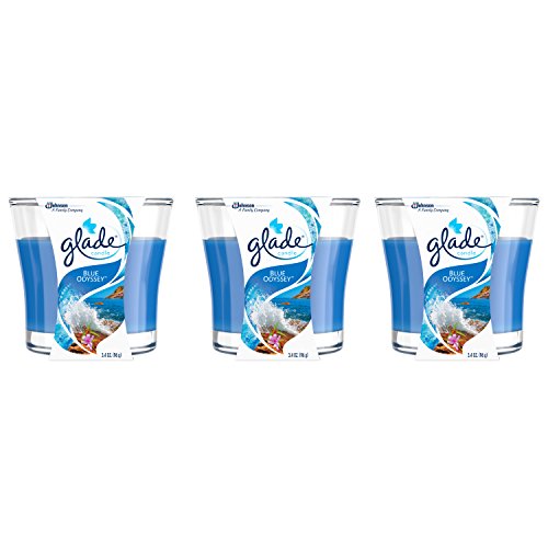 Glade Jar Candle Air Freshener, Blue Odyssey, 3.4 Ounce (Pack of 3), Only $6.28