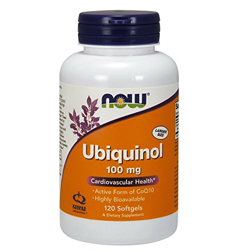 NOW Supplements, Ubiquinol 100 mg, High Bioavailability (The Active Form of CoQ10), 120 Softgels, Only $29.99, You Save $50.00(63%)