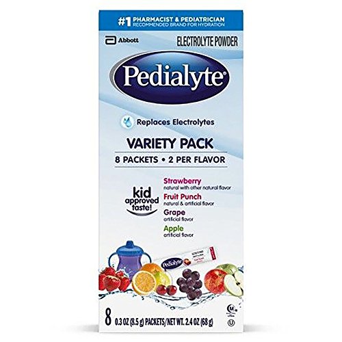 Pedialyte Electrolyte Solutions, 8 Powder Packs, Variety Pack, Only $8.78