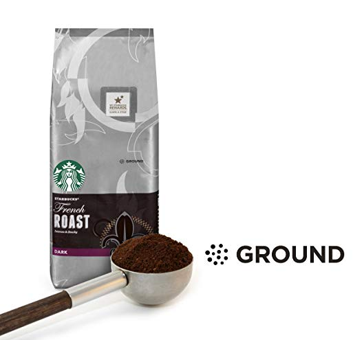 Starbucks French Roast Dark Roast Ground Coffee, 20-Ounce Bag only $9.93