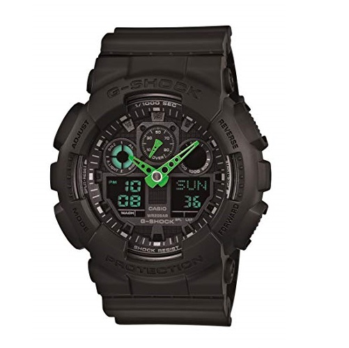 史低價！CASIO 卡西歐 G-SHOCK GA100C-1A3CR 男款雙顯腕錶，原價$99.00，現僅售$71.05，免運費