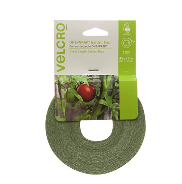 VELCRO Brand 91384 ONE-WRAP Supports for Effective Growing | Strong Gardening Grips are Reusable and Adjustable Gentle Plant Ties, 45 ft x 1/2 in in, Green only  $3.57