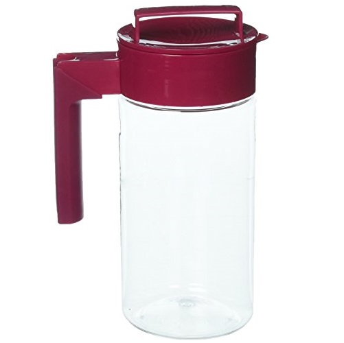 Takeya Patented and Airtight Pitcher Made in the USA, 1 Quart, Raspberry, Only $11.99,