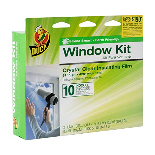 Duck Brand Indoor 10-Window Shrink Film Insulator Kit, 62-Inch x 420-Inch, 286216, Only $11.92
