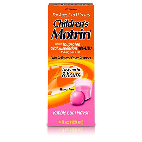 Children's Motrin Oral Suspension, Pain Relief, Ibuprofen, Bubble Gum Flavored, 4 Oz, Only $5.51