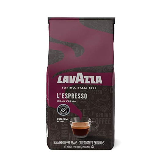 Lavazza Gran Crema Whole Bean Coffee Blend, Medium Espresso Roast, 2.2-Pound Bag, Only $13.96