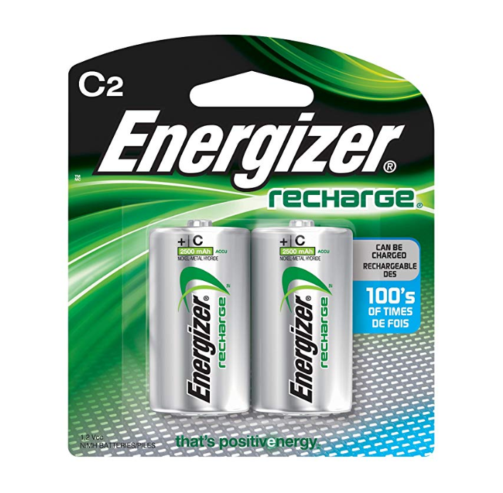 Energizer Recharge C Batteries 2 Pack only $3.74