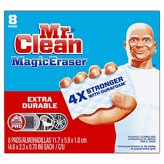 Mr Clean 4倍强效魔法清洁海绵，8个装，现点击Coupon后仅售$6.57，免运费！