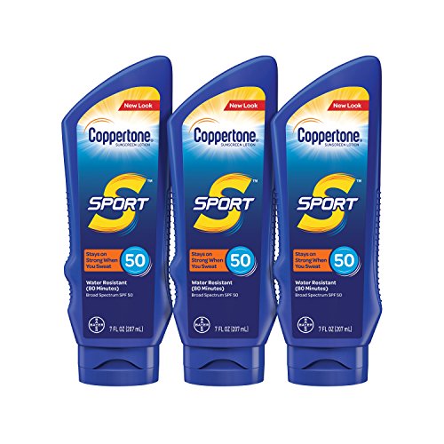Coppertone SPORT Sunscreen Lotion Broad Spectrum SPF 50 Multipack (7 Fluid Ounce Bottle, Pack of 3) (Packaging May Vary), Only $15.96, free shipping after using SS