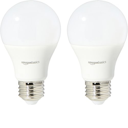 AmazonBasics 40 Watt 15,000 Hours Non-Dimmable 450 Lumens LED Light Bulb - Pack of 6, Soft White, Only $6.39