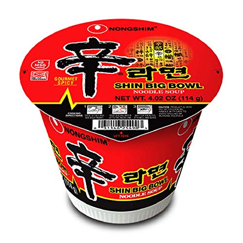 NongShim Shin Big Bowl Noodle Soup, Gourmet Spicy, 4 Ounce (Pack of 12), Only $15.04, free shipping after clipping coupon and using SS