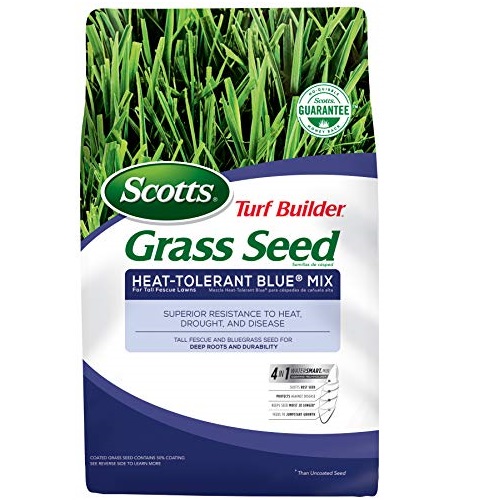 Scotts 18296 Turf Builder Grass Seed-Heat Tolerant Blue Mix, 3-Pound, 3 LB,, Only $13.96
