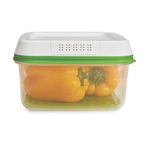 Rubbermaid FreshWorks Produce Saver Food Storage Container, Large Square, 11.1 Cup, Green 1996984, Only $7.82