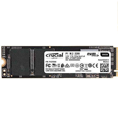 Crucial P1 500GB 3D NAND NVMe PCIe M.2 SSD - CT500P1SSD8, Only $53.35, free shipping