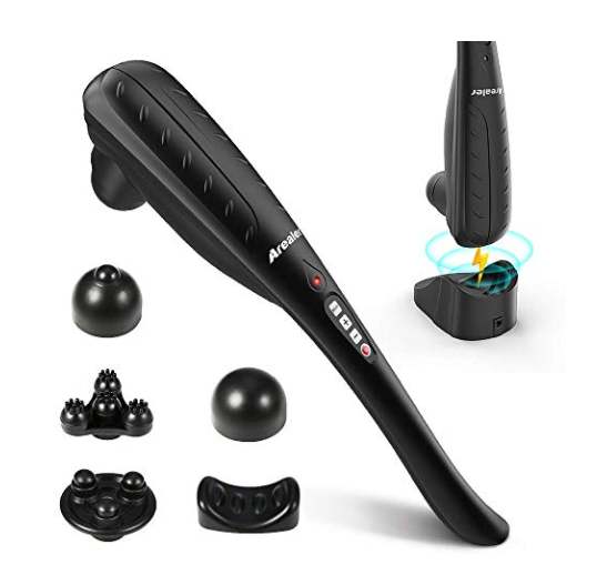 Arealer Cordless Hand held Massager with Rechargeable Battery and Charging Base Only $27.99 via code : 235E7W87