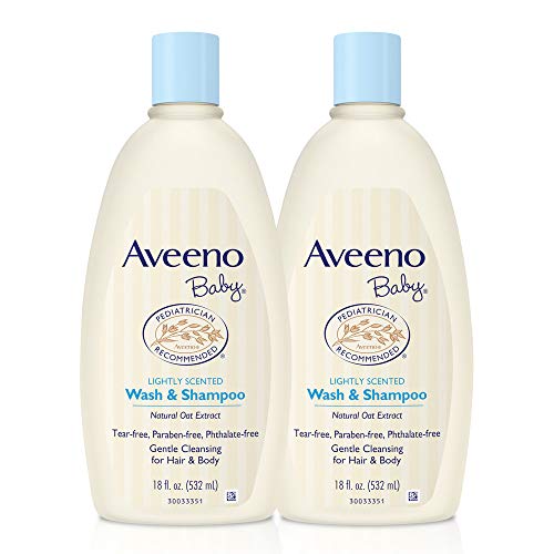 Aveeno Baby Gentle Wash & Shampoo with Natural Oat Extract, Tear-Free, 18 fl. oz, Twin Pack, Only $14.86
