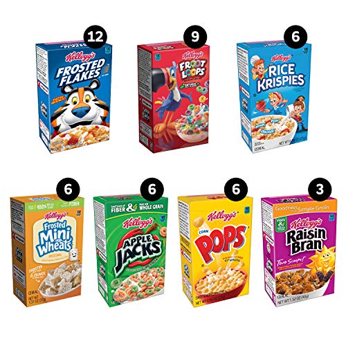 史低價！Kellogg's 7種口味早餐麥片，48包 ，現僅售$9.38，免運費！