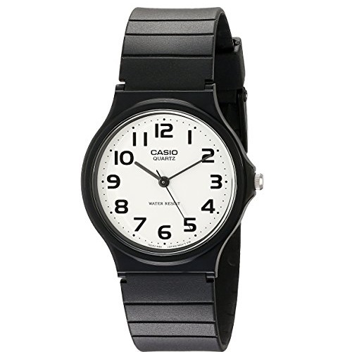Casio Men's MQ24-7B2 Analog Watch with Black Resin Band, Only $11.00