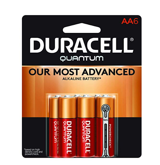 Duracell - Quantum AA Alkaline Batteries - long lasting, all-purpose Double A battery for household and business - 6 count, Only $3.50