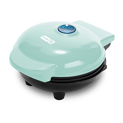 Dash DMS001AQ Mini Maker Electric Round Griddle for Individual Pancakes, Cookies, Eggs & other on the go Breakfast, Lunch & Snacks with Indicator Light + Included Recipe Book - Aqua, Only $9.99