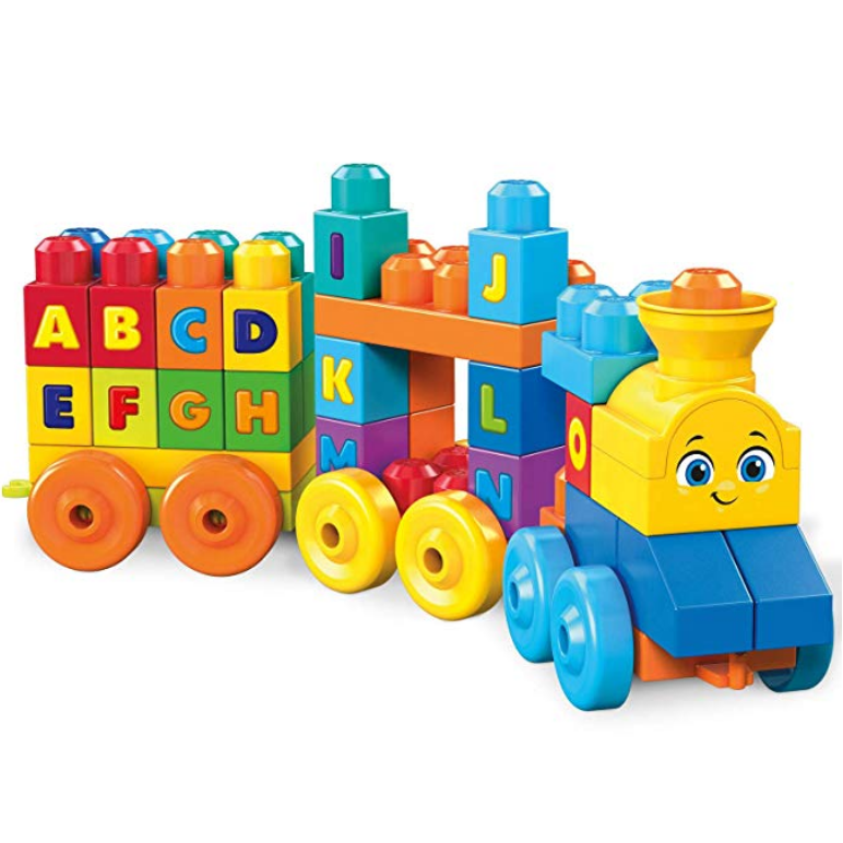 Mega Bloks 字母音乐儿童益智小火车套装，原价$21.99，现仅售$15.99