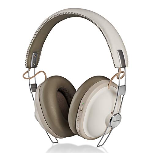 PANASONIC Bluetooth Wireless Headphones with Noise Cancelling, Voice Assist, Bass Enhancer and 24-Hour Playback. Retro Modern Style - RP-HTX90N-W   (Vanilla White), Only $89.17, free shipping