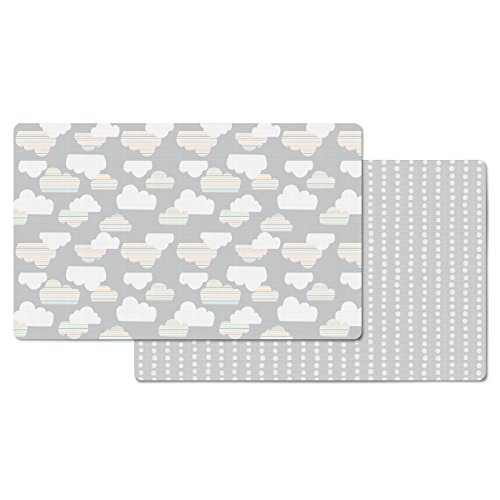 Skip Hop Cloud/Mini Dot Reversible Waterproof Foam Baby Play Mat, Grey, 86