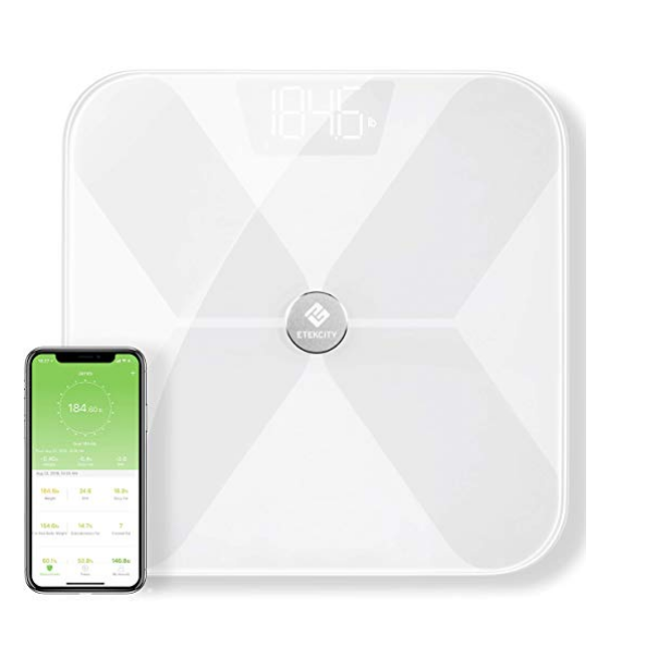 Etekcity Smart Bluetooth Body Fat Scale, Digital Wireless BMI Weight Bathroom Scale with 13 Essential Measurements and ITO Conductive Glass, FDA Compliant Body Composition Analyzer with Apps $25.99