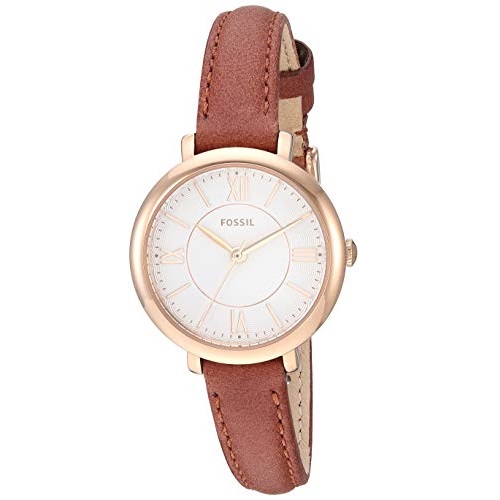 Fossil Women's Jacqueline Stainless Steel and Leather Casual Quartz Watch (Model: ES4412), Only $57.50, You Save $57.50(50%)