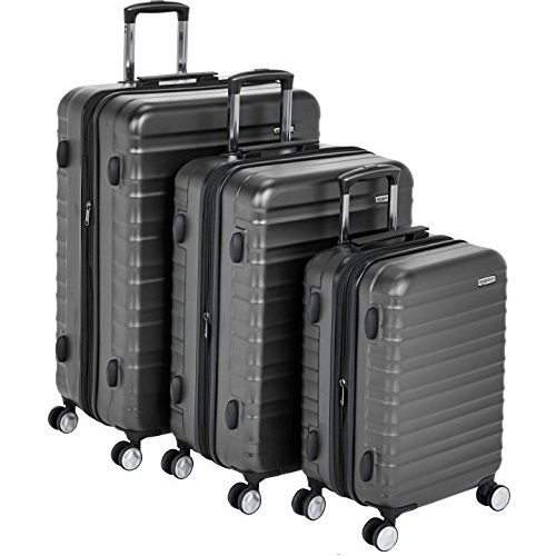 AmazonBasics Premium Hardside Spinner Luggage with Built-In TSA Lock - 3-Piece Set (20