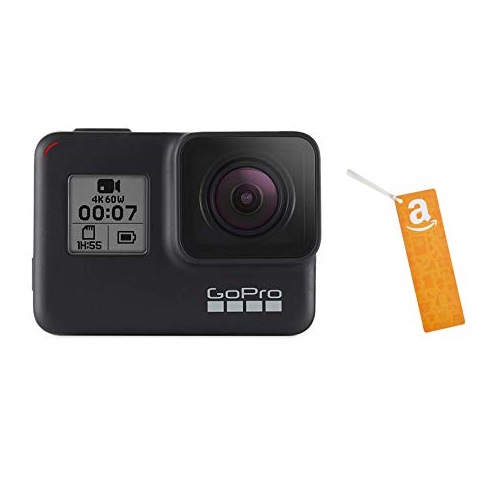 GoPro HERO7 Black - Waterproof Digital Action Camera with Touch Screen 4K HD Video 12MP Photos with Amazon.com $50 Gift Card as a Bookmark, Only $349.00