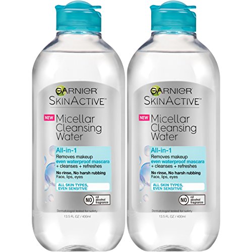 Garnier SkinActive Micellar Cleansing Water, For Waterproof Makeup, 13.5 Ounce (Pack of 2), Only $9.49