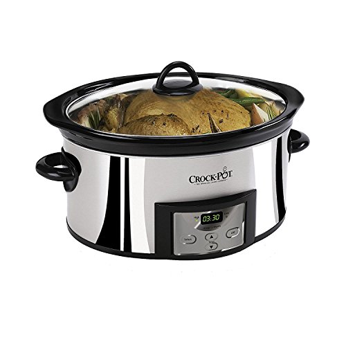 Crock-Pot 6-Quart Programmable Slow Cooker, Stainless Steel, Only $31.01, free shipping