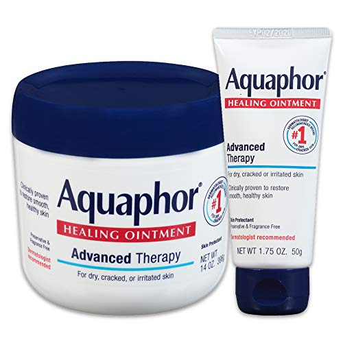 Aquaphor Healing Ointment Multipack - Moisturizing Skin Protectant For Dry Cracked Hands, Heels and Elbows - 14 oz. jar + 1.75 oz. tube, Only $14.20