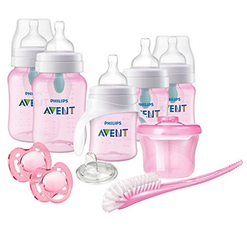 Philips Avent Anti-Colic Baby Bottle with AirFree Vent Beginner Gift Set Pink, SCD393/04, Only $$25.19, free shipping