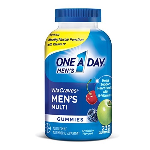 One A Day Men's VitaCraves Multivitamin Gummies, Supplement with Vitamins A, C, E, B6, B12, and Vitamin D, 230 Count, Only $12.34