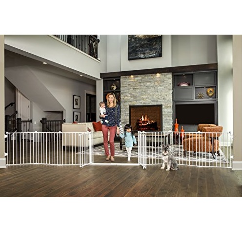 Regalo 192-Inch Double Door Super Wide Adjustable Baby Gate and Play Yard, 4-In-1, Bonus Kit, Includes 4 Pack of Wall Mounts, Only $88.00