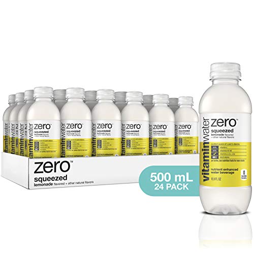 vitaminwater zero squeezed, electrolyte enhanced water w/ vitamins, lemonade drinks, 16.9 fl oz, 24 Pack, Only $19.92