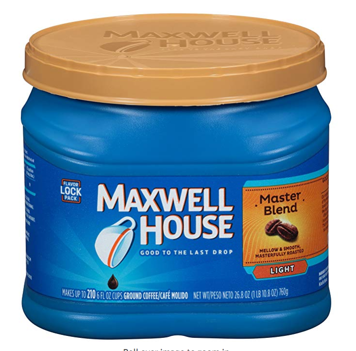 Maxwell House Master 混合輕烤咖啡 26.8 oz ，現點擊coupon后僅售$4.46