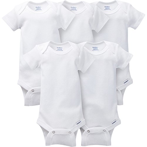 Gerber Baby 5-Pack Solid Onesies Bodysuits, only  $9.99