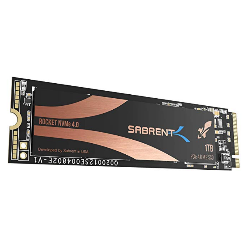 Sabrent 1TB Rocket NVME PCIe 4.0 M.2 2280 固态硬盘，现点击Coupon仅售$158.48，免运费