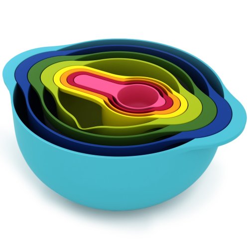 Joseph Joseph 40086 Nest 8 Nesting Bowls Set with Mixing Bowls Measuring Cups Sieve Colander, 8-Piece, Multicolored, Only $23.38