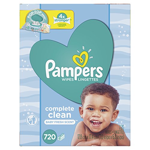 Pampers Baby Wipes Complete Clean Scented 10X Pop-Top Packs, 720 Count, Only $14.94