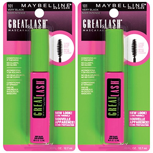 Maybelline New York New York Great Lash Washable Mascara Makeup, Very Black, 2Count, Only $5.86
