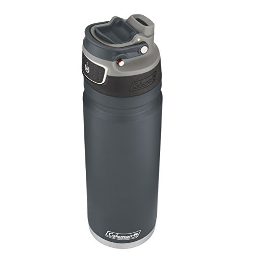 Coleman FreeFlow AUTOSEAL Insulated Stainless Steel Water Bottle, Slate, 24 oz., Only $11.73