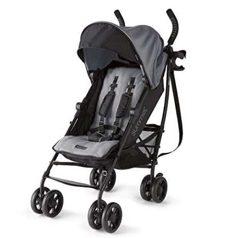 Summer 3Dlite+ Convenience Stroller, Matte Gray – Lightweight Umbrella Stroller with Oversized Canopy, Extra-Large Storage and Compact Fold $75.98，free shipping